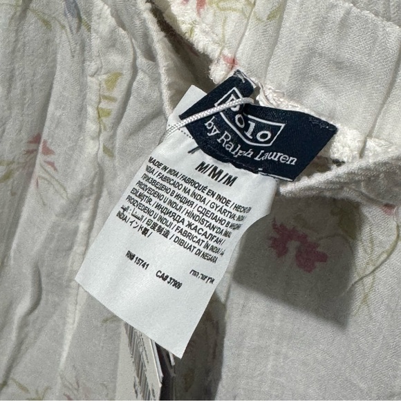 Polo Ralph Lauren Floral Print Sheer Cotton Capri  Pyjamas- New with Tags - Picture 8 of 11